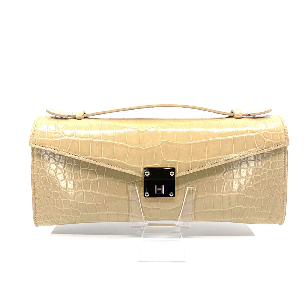 Grace clutch In Crocodile