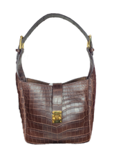 Load image into Gallery viewer, Shoulder Bag in Crocodile