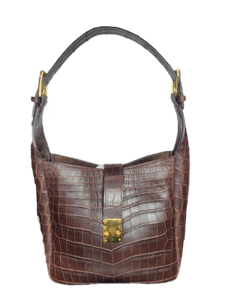 Shoulder Bag in Crocodile