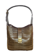 Load image into Gallery viewer, Shoulder Bag in Crocodile