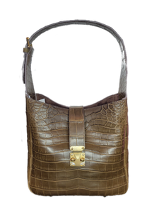 Shoulder Bag in Crocodile