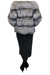 Silver Fox Fur Jacket 2025 Collection