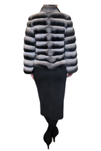 Load image into Gallery viewer, Natural Chinchilla Jacket with stand up collar 2025 Collection