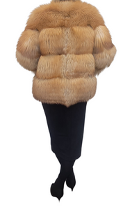 Golden Fox Fur Jacket 2025 Collection