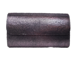 Iridescent Shagreen clutch