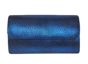 Iridescent Shagreen clutch