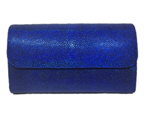 Iridescent Shagreen clutch