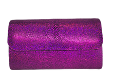 Load image into Gallery viewer, Iridescent Shagreen clutch