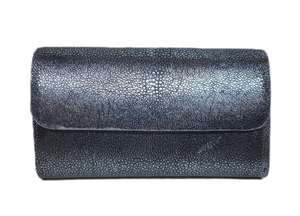 Iridescent Shagreen clutch