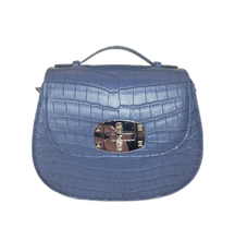 Load image into Gallery viewer, Alligator Saddle bag with a matching shoulder strap