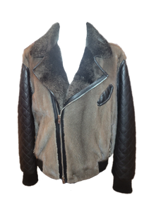 Men's Gray Mink Moto jacket