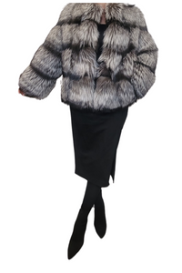 Silver Fox Fur Jacket 2025 Collection