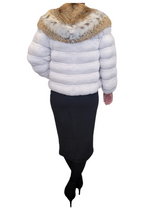 Load image into Gallery viewer, Ice White Chinchilla with Lynx hood 2025 Collection